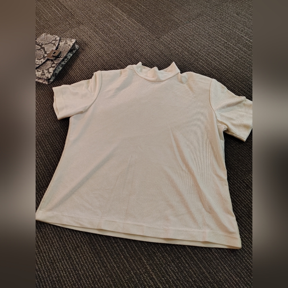 Lauren Lee Cream Turtleneck Top